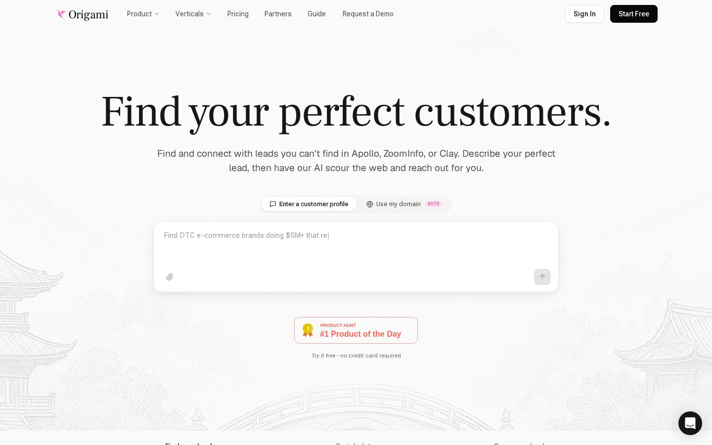 Origami.chat Homepage