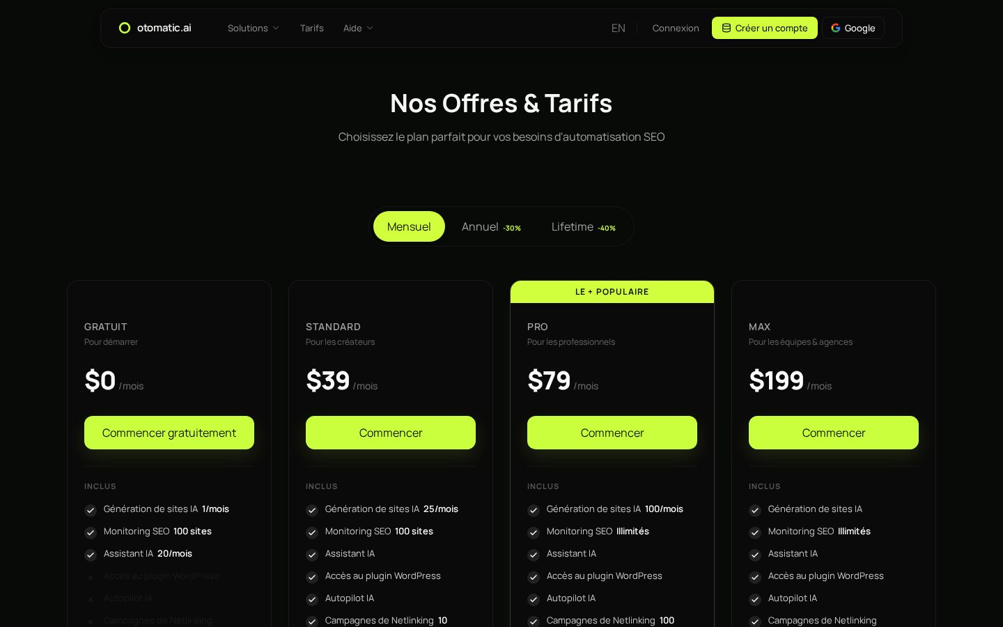 Otomatic Pricing