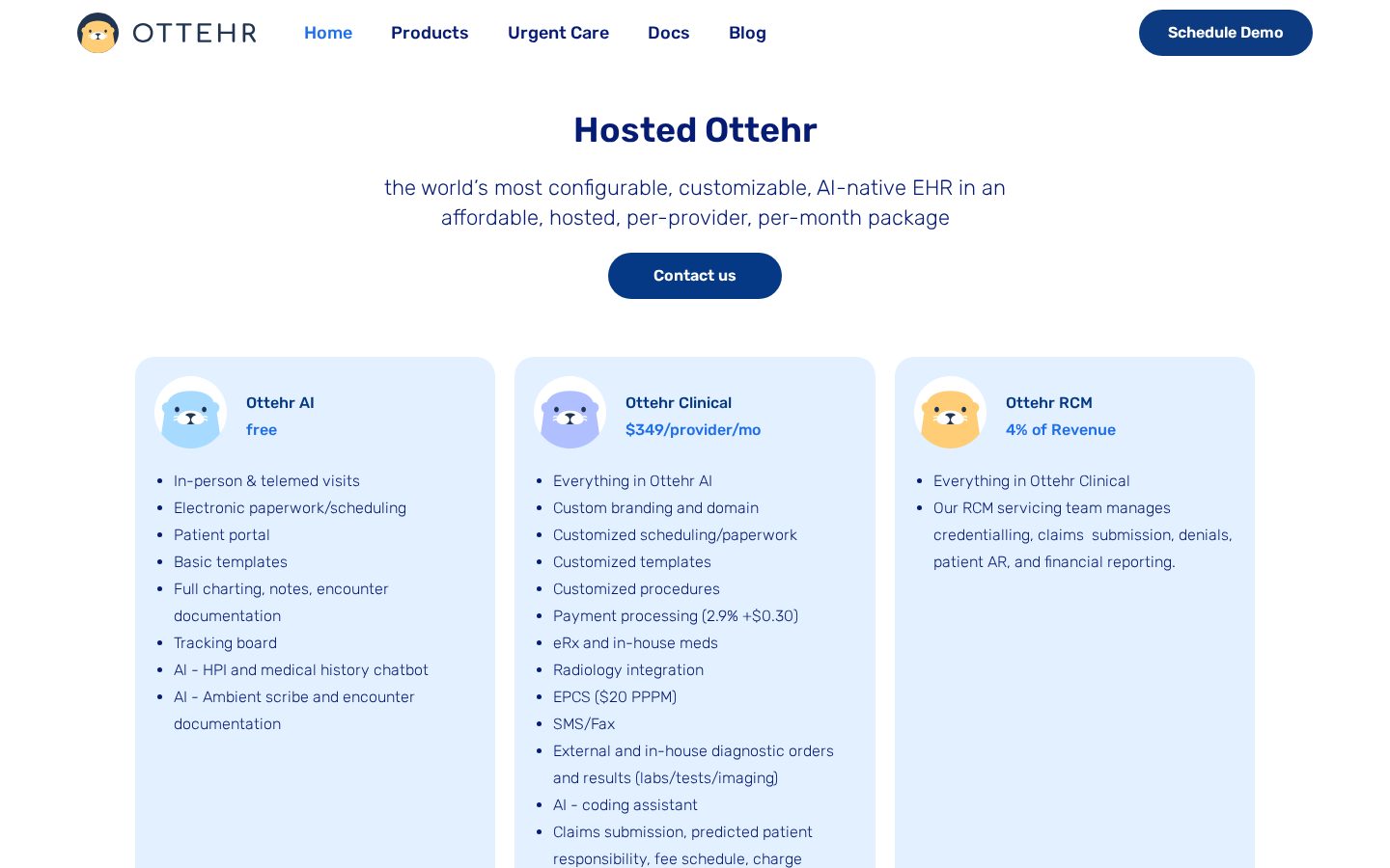 Ottehr Pricing