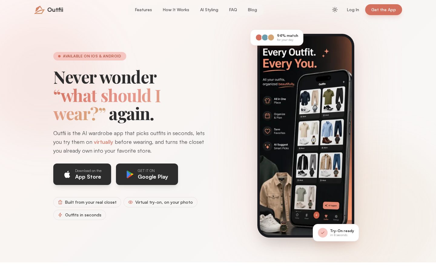 Outfii Homepage