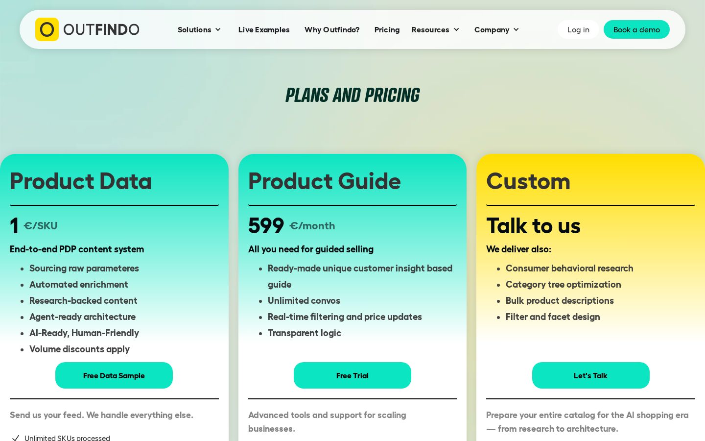Outfindo Pricing