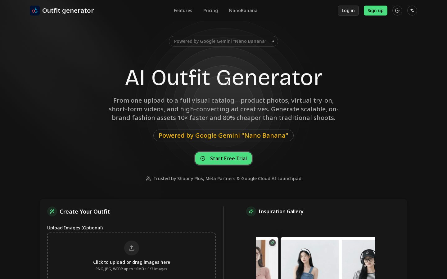 Outfit Generator Homepage