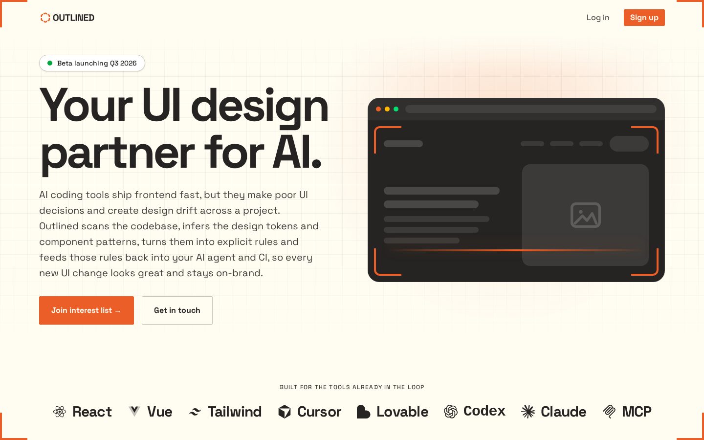 Outlined Homepage