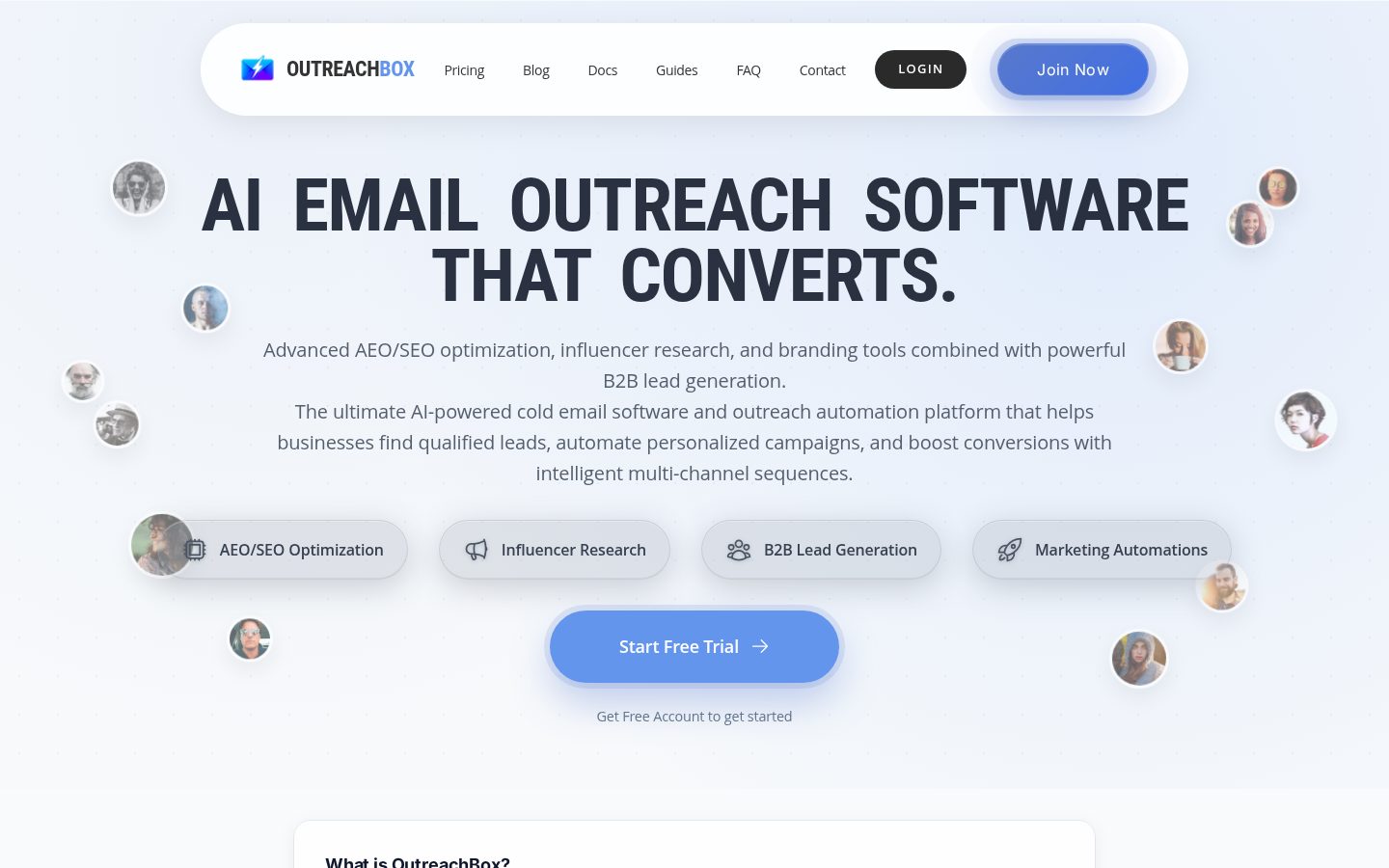 OutreachBox Homepage