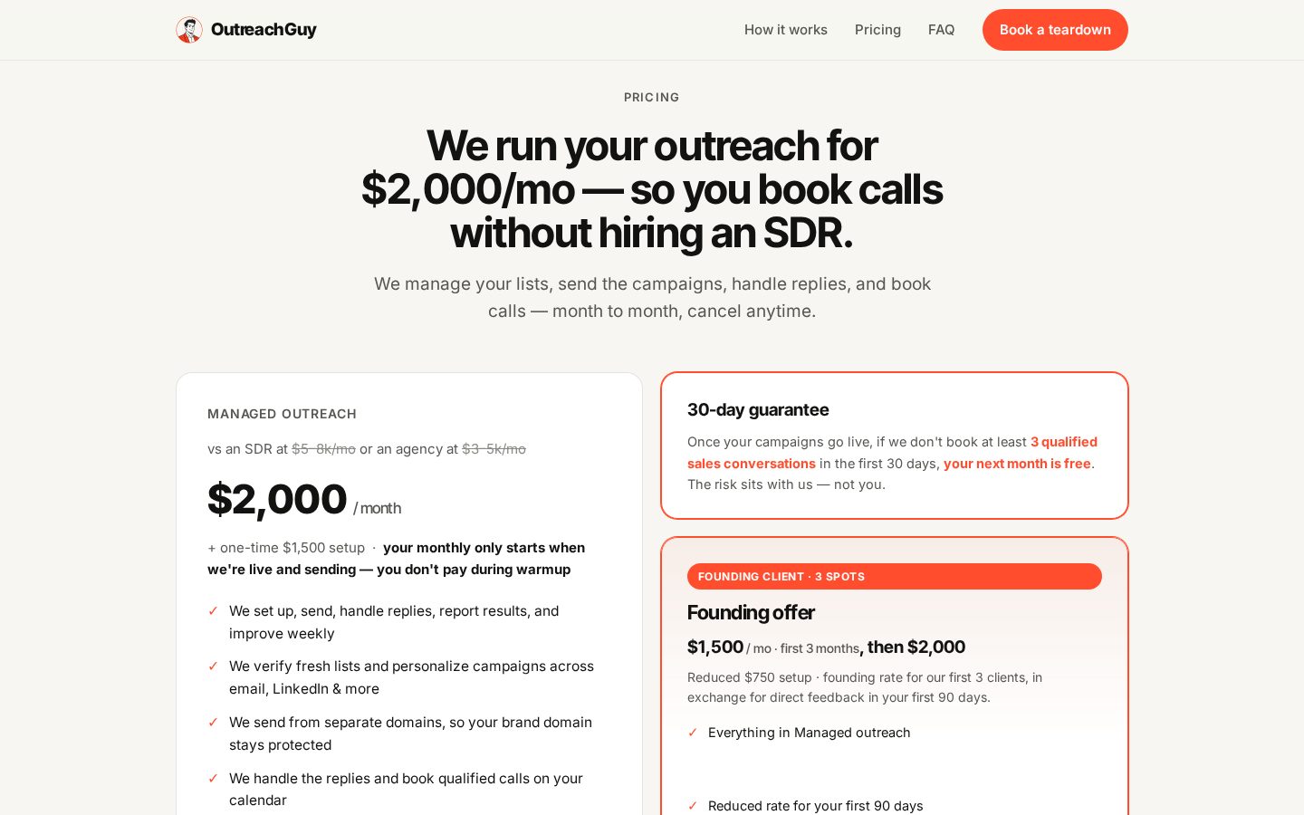 OutreachGuy Pricing
