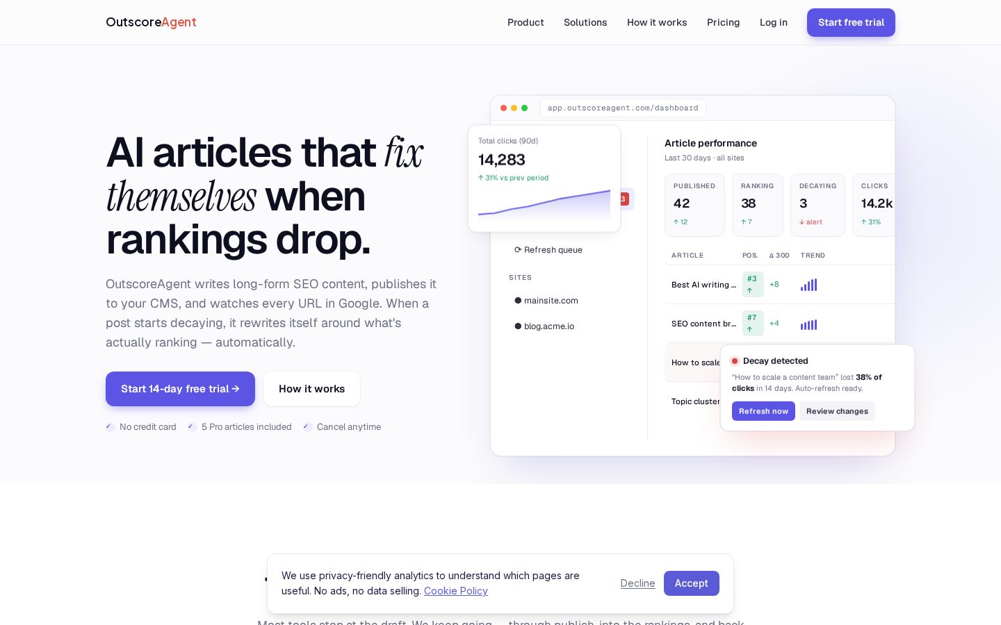 OutscoreAgent Homepage