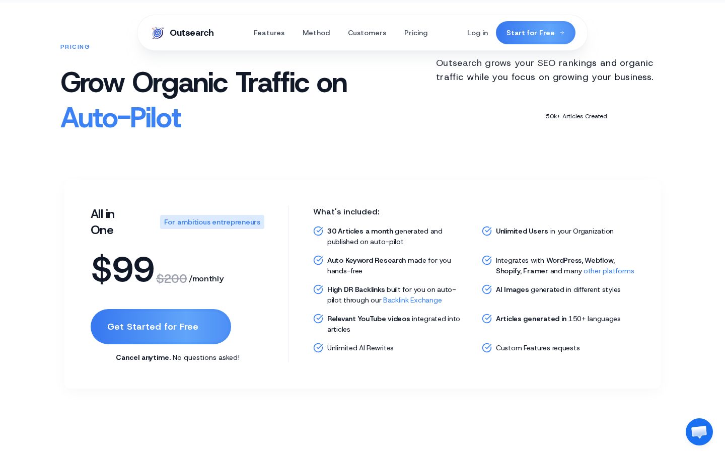 Outsearch Pricing