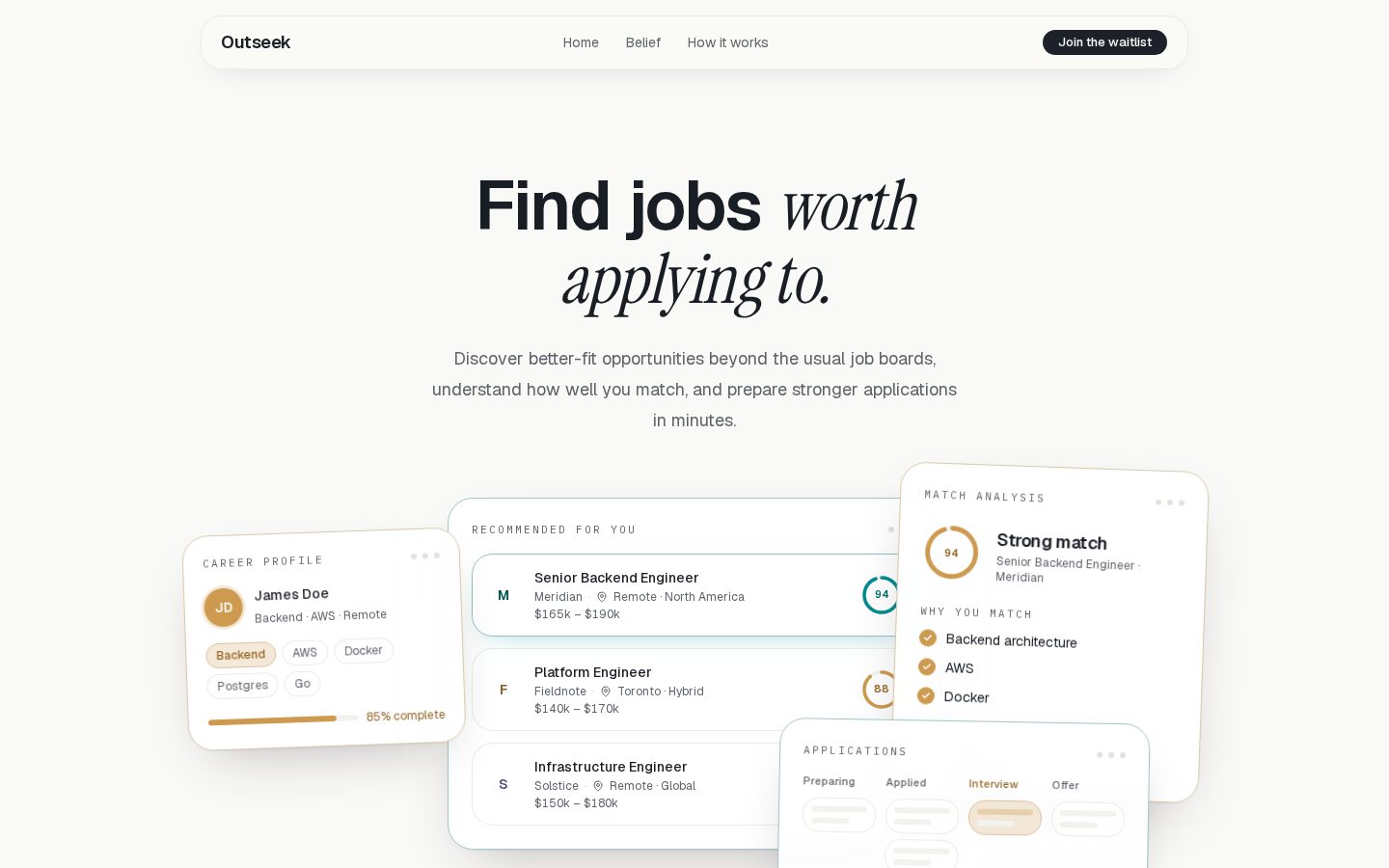 Outseek Homepage