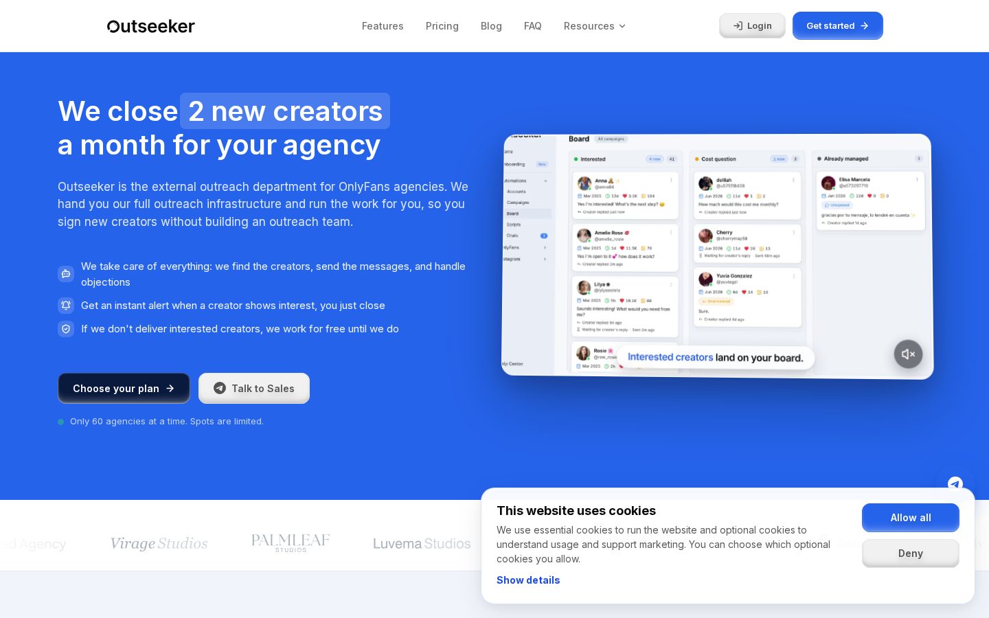 Outseeker Homepage
