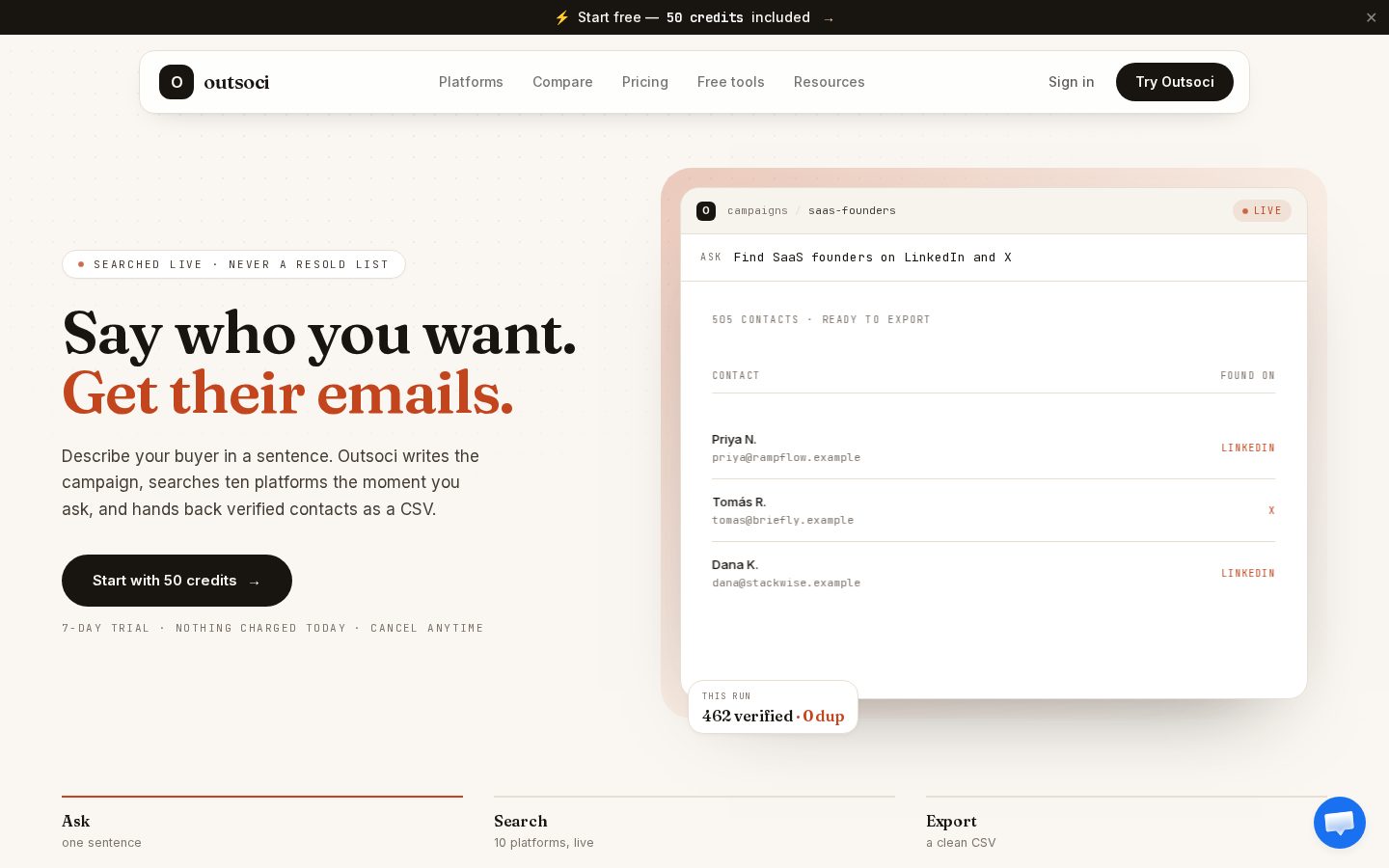 Outsoci Homepage