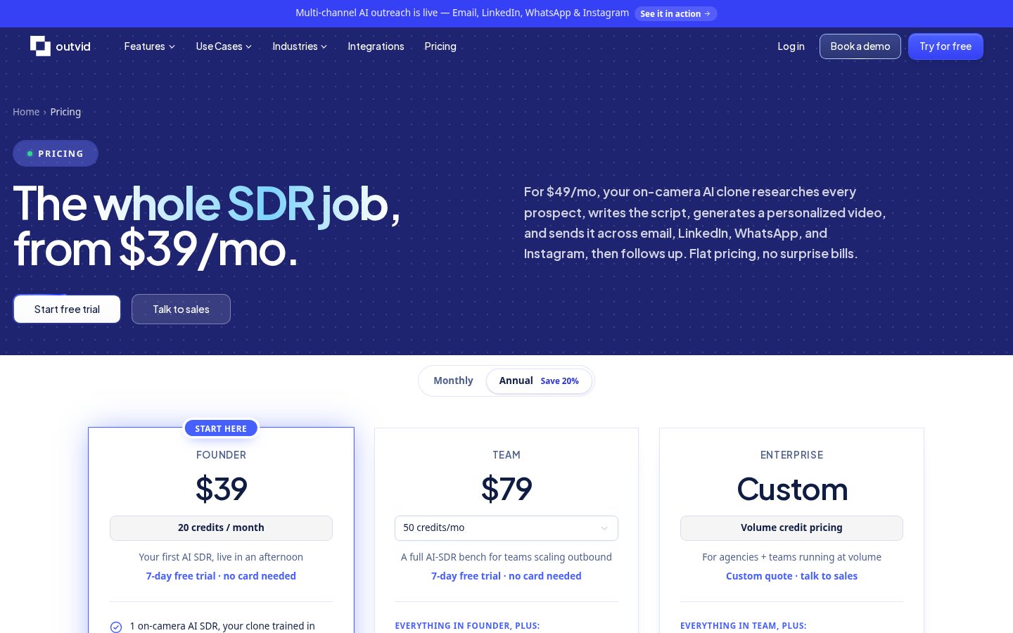 Outvid Pricing