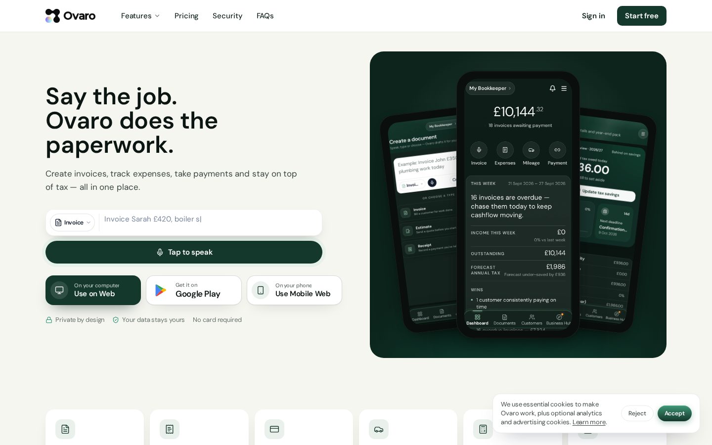Ovaro Homepage