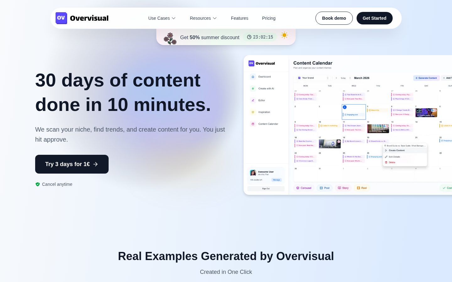Overvisual Homepage