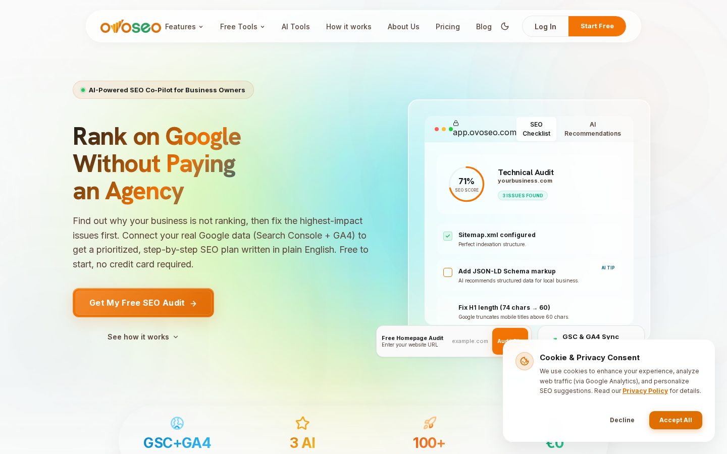 OVOSeo Homepage