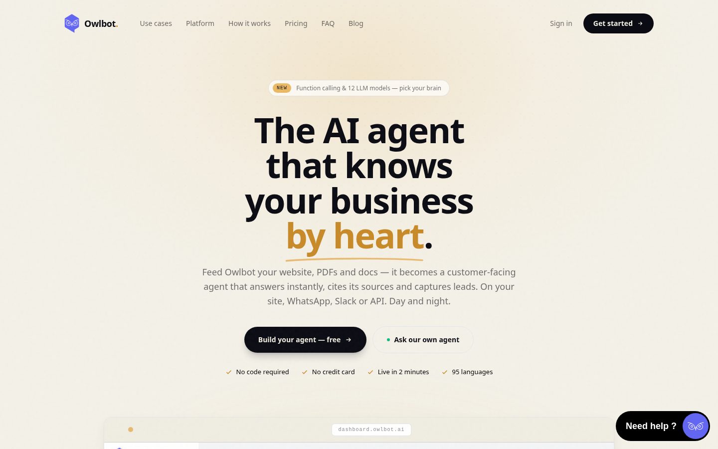Owlbot Homepage