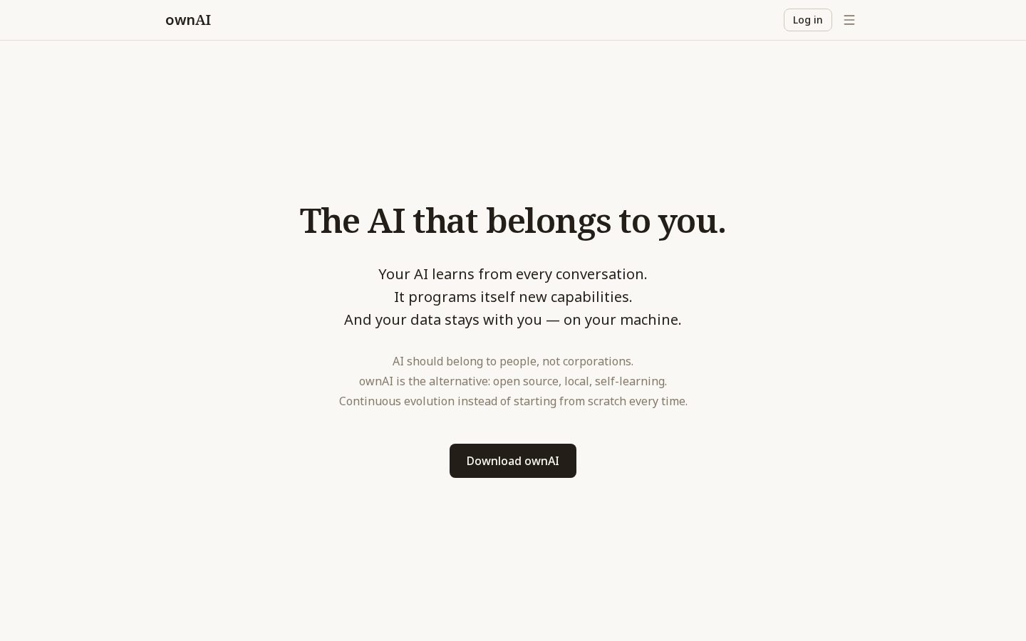 OwnAI Homepage