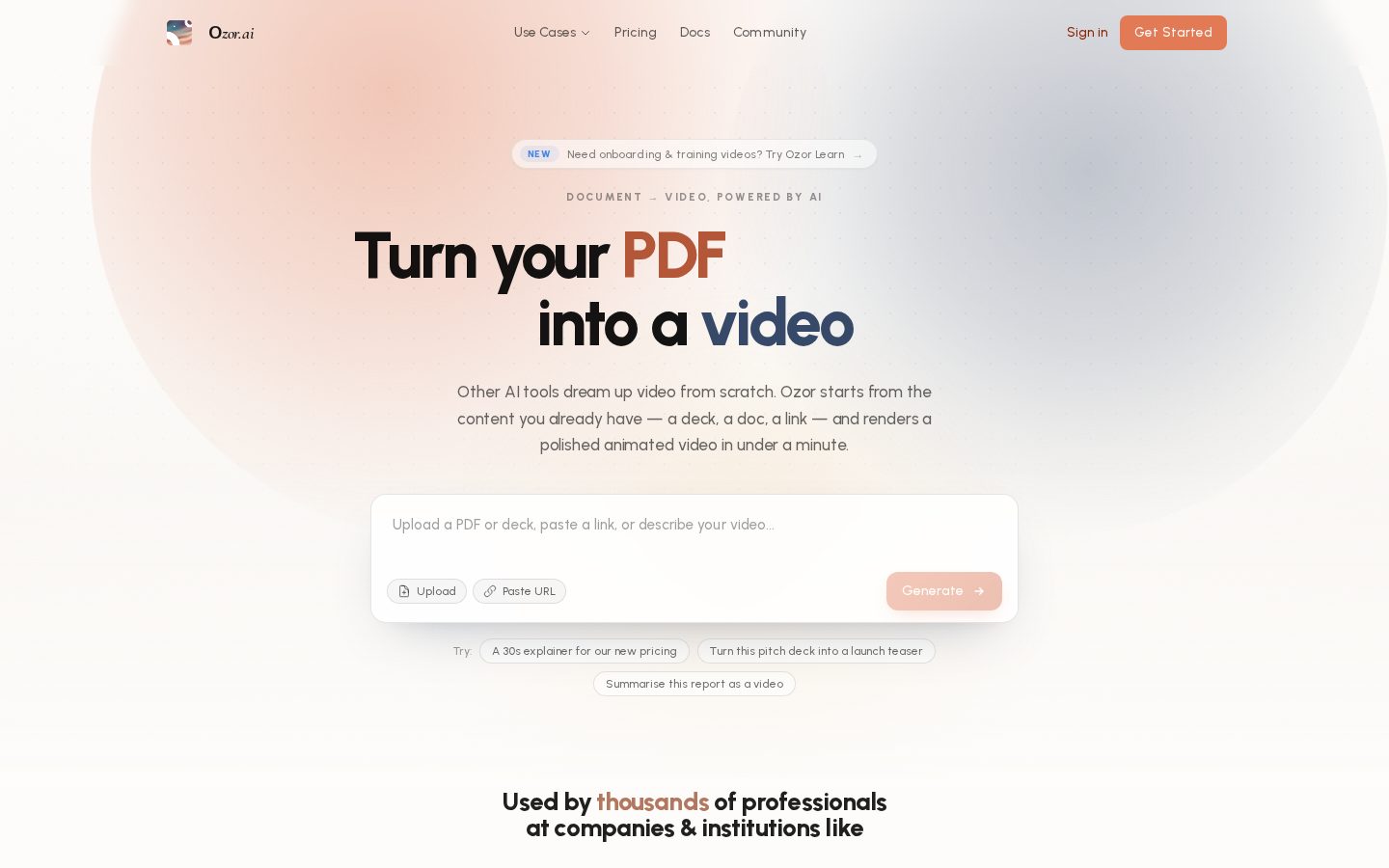 Ozor Homepage
