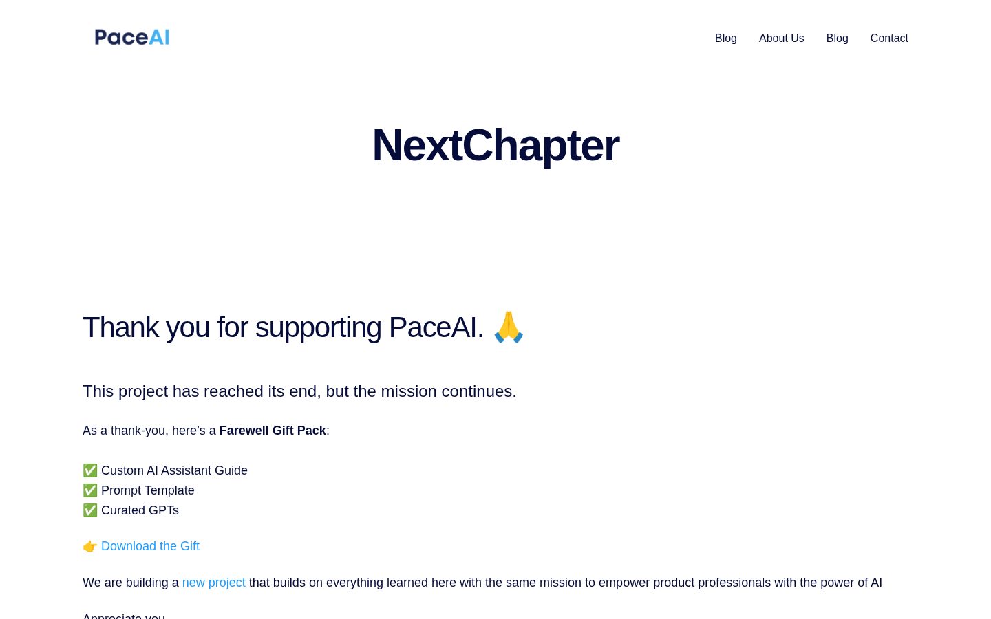 PaceAI Homepage