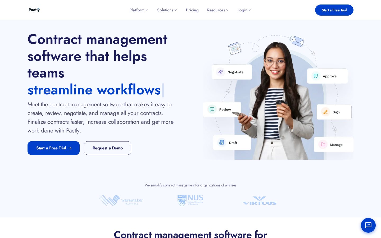 Pactly Homepage