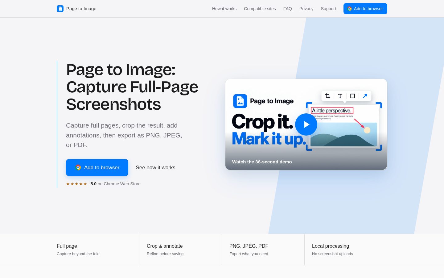 Page to Image Homepage