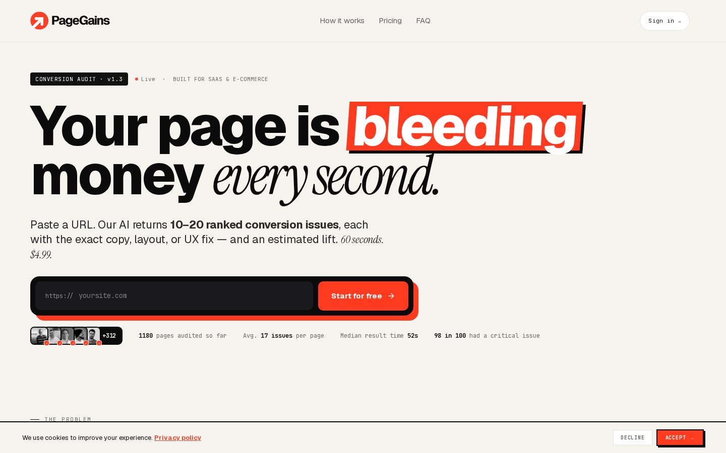 PageGains Homepage