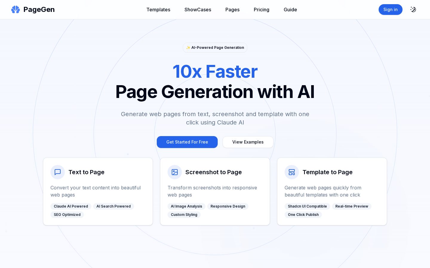 PageGen Homepage