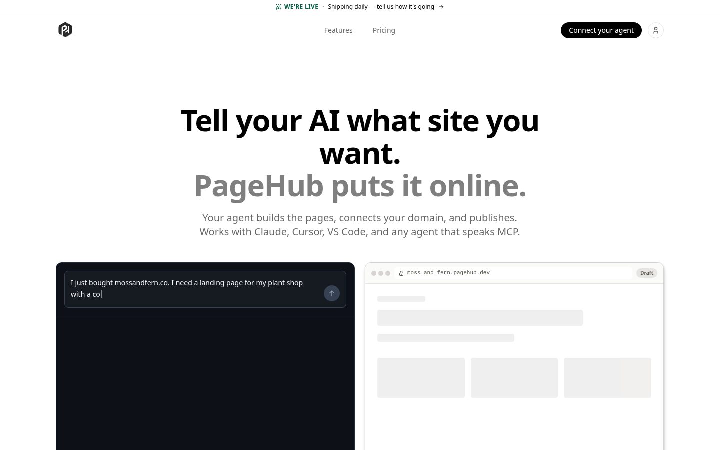 PageHub Homepage