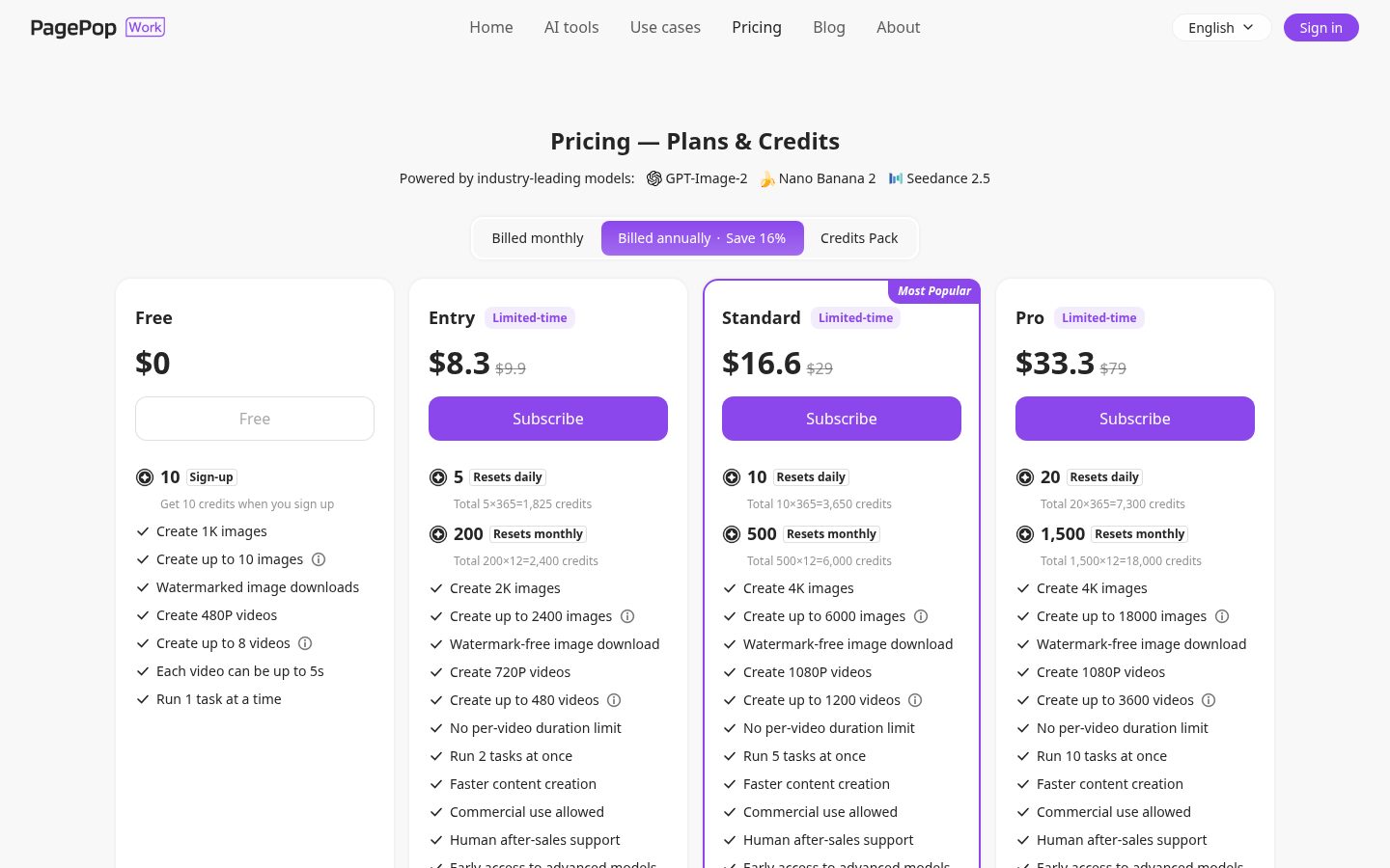 PagePop Pricing