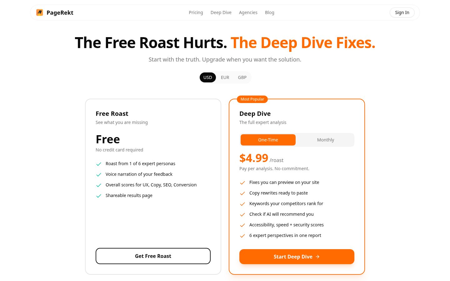 Pagerekt Pricing