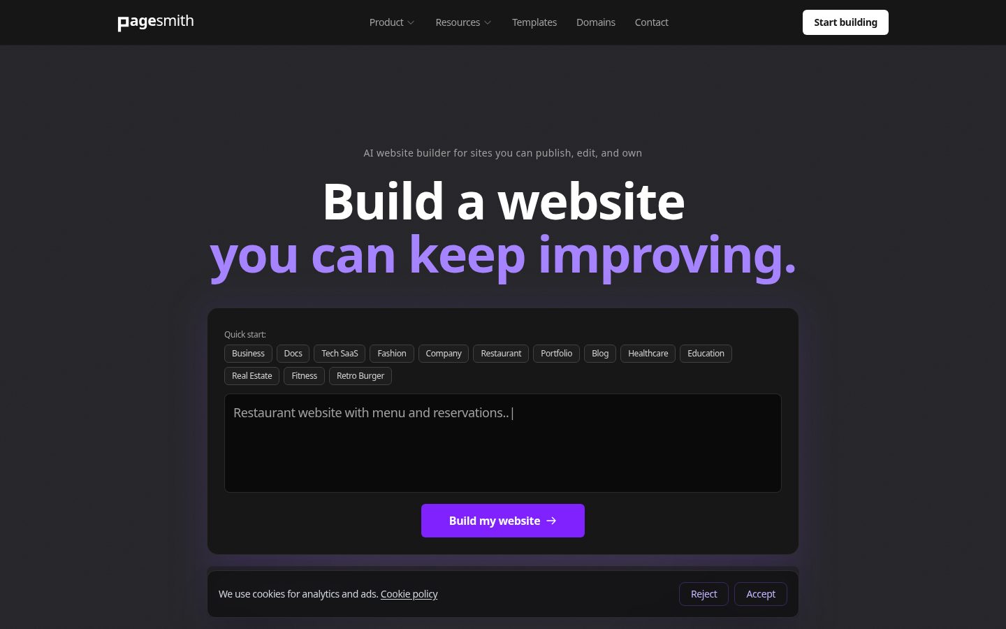 Pagesmith Homepage