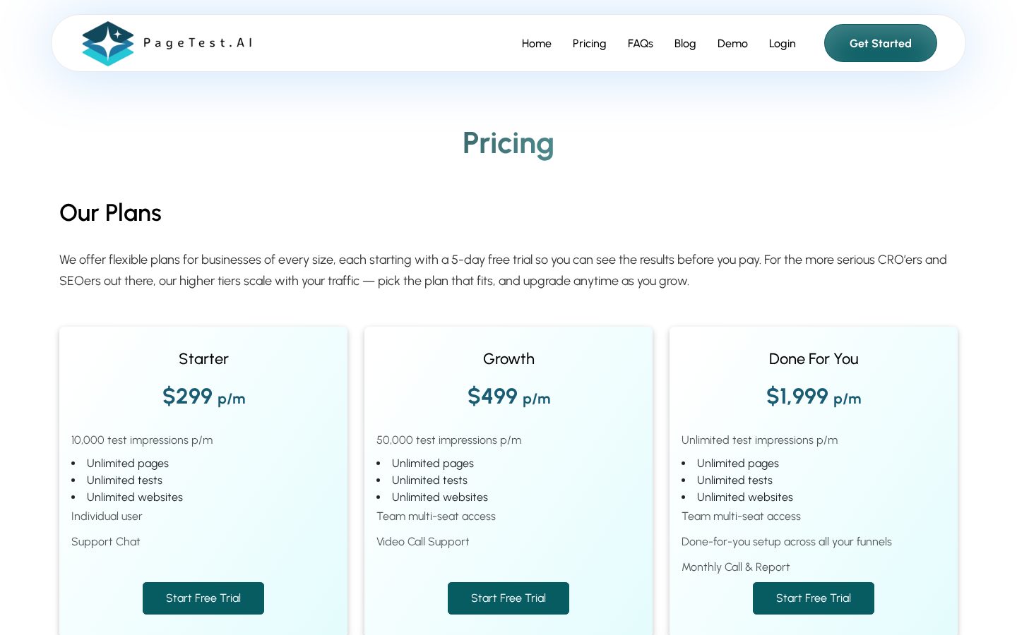 PageTestAI Pricing