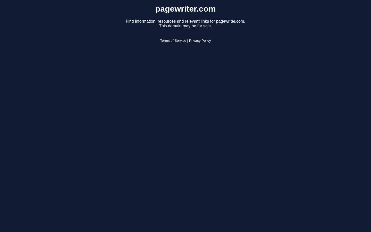 PageWriter Homepage