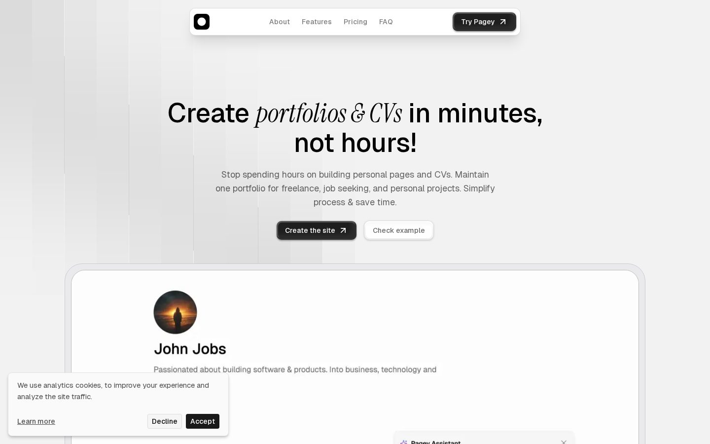 Pagey Homepage