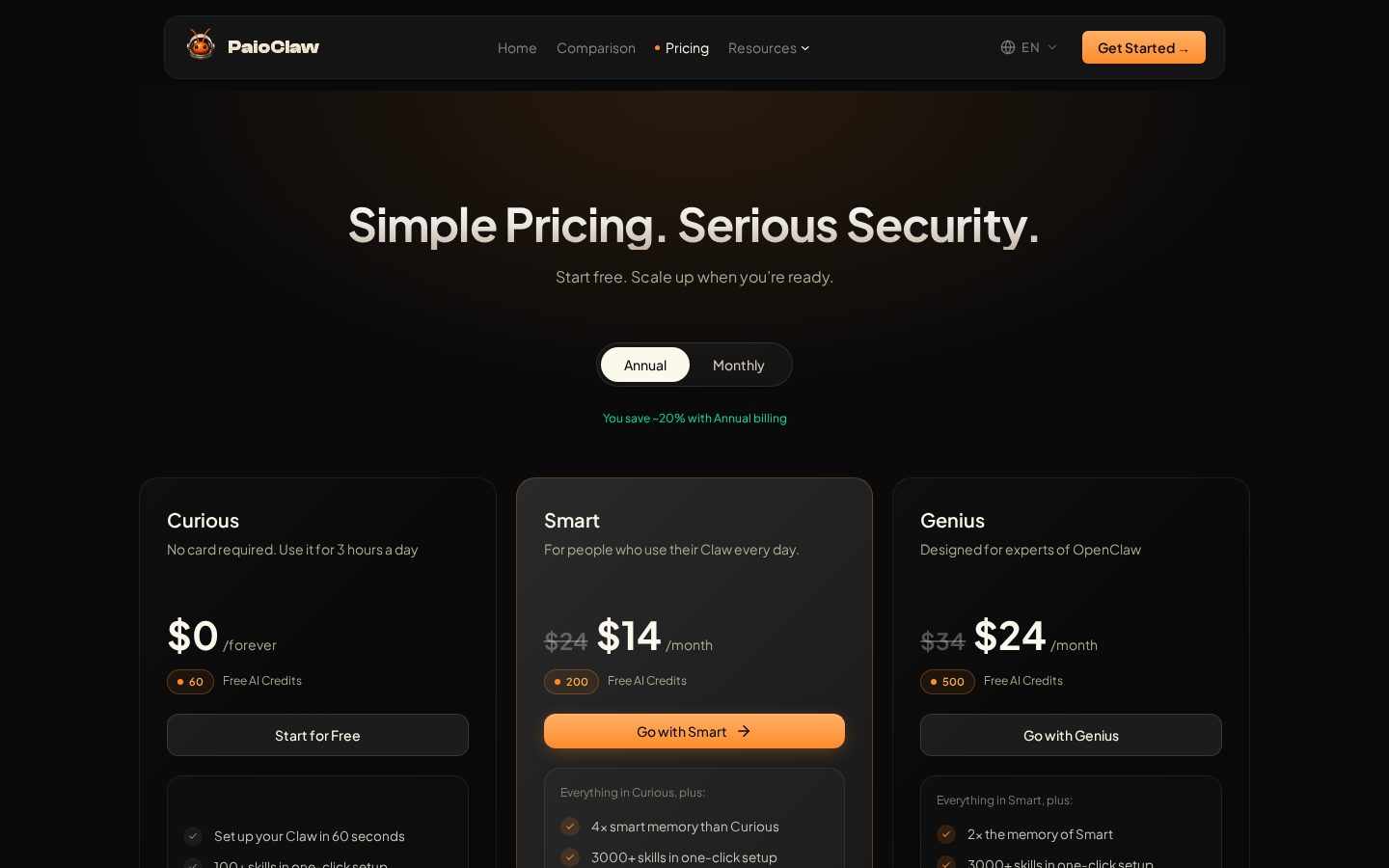 PaioClaw Pricing