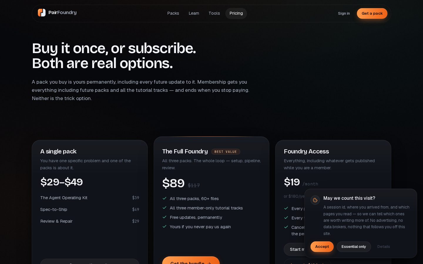 PairFoundry Pricing