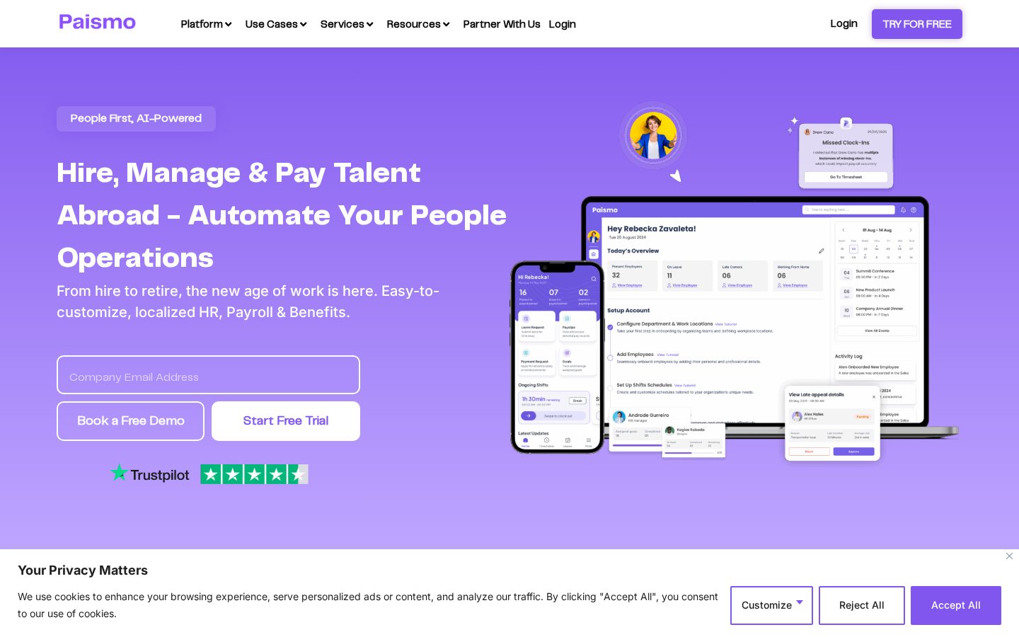 Paismo Homepage