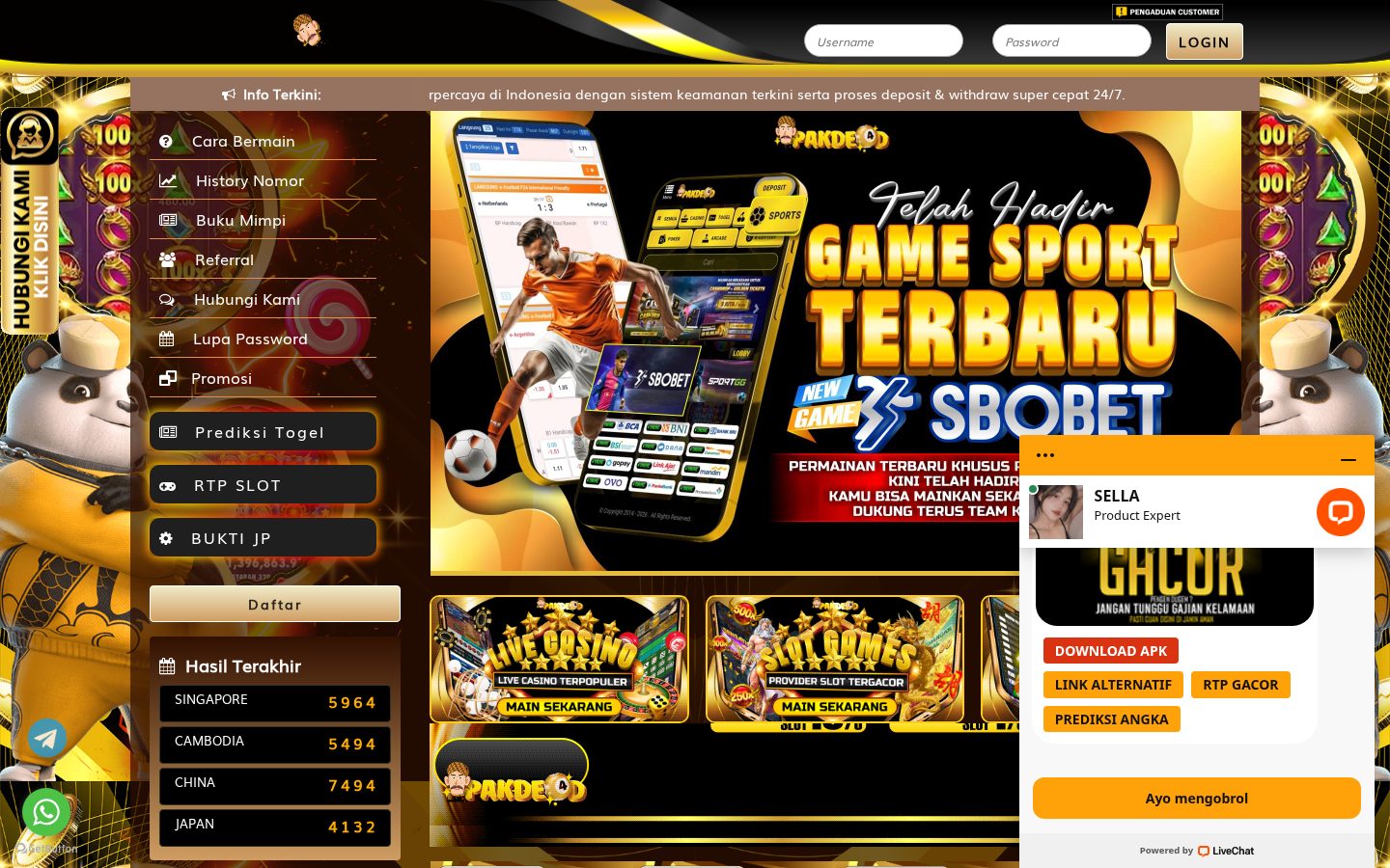 Pakde4D Homepage
