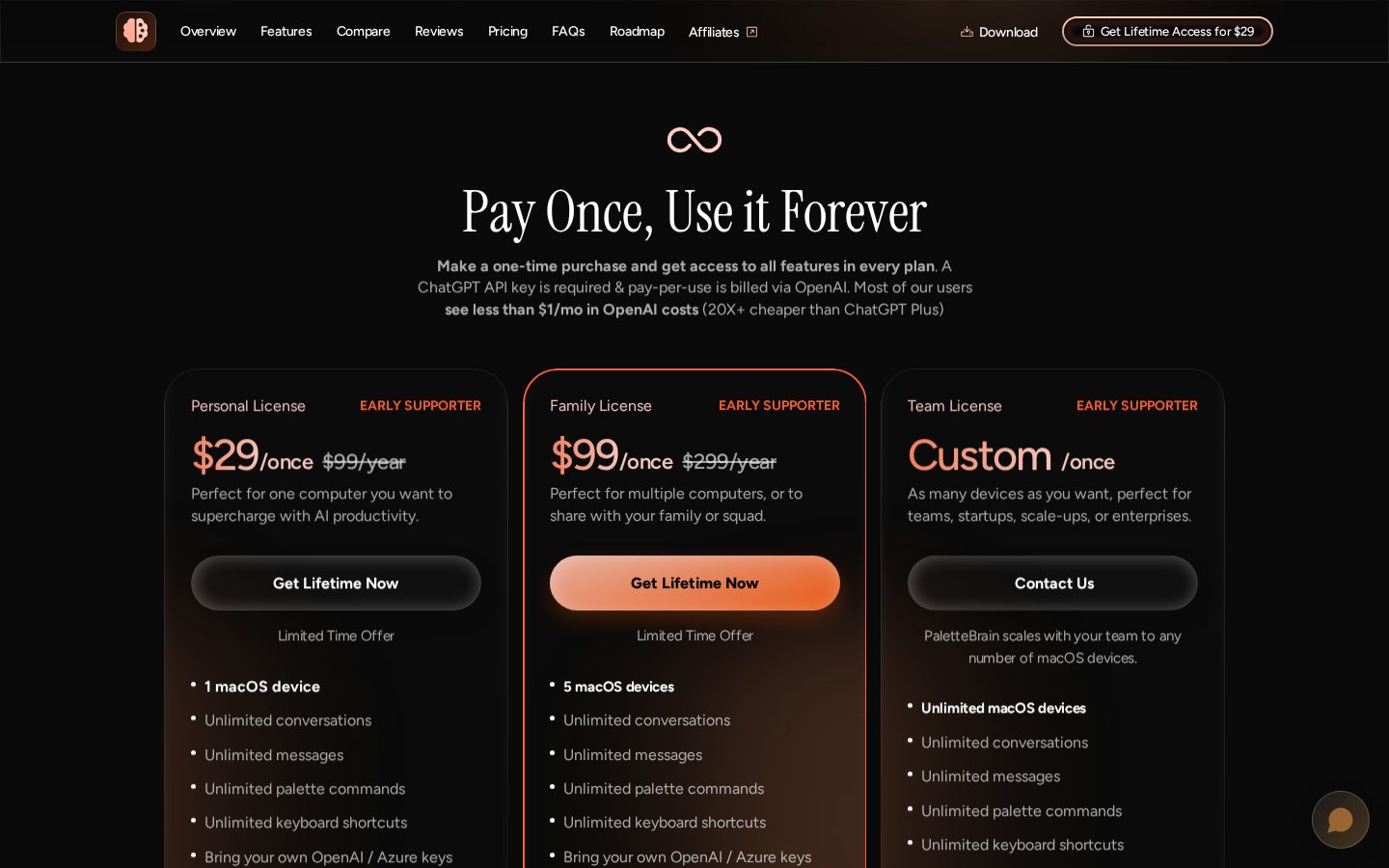 PaletteBrain Pricing