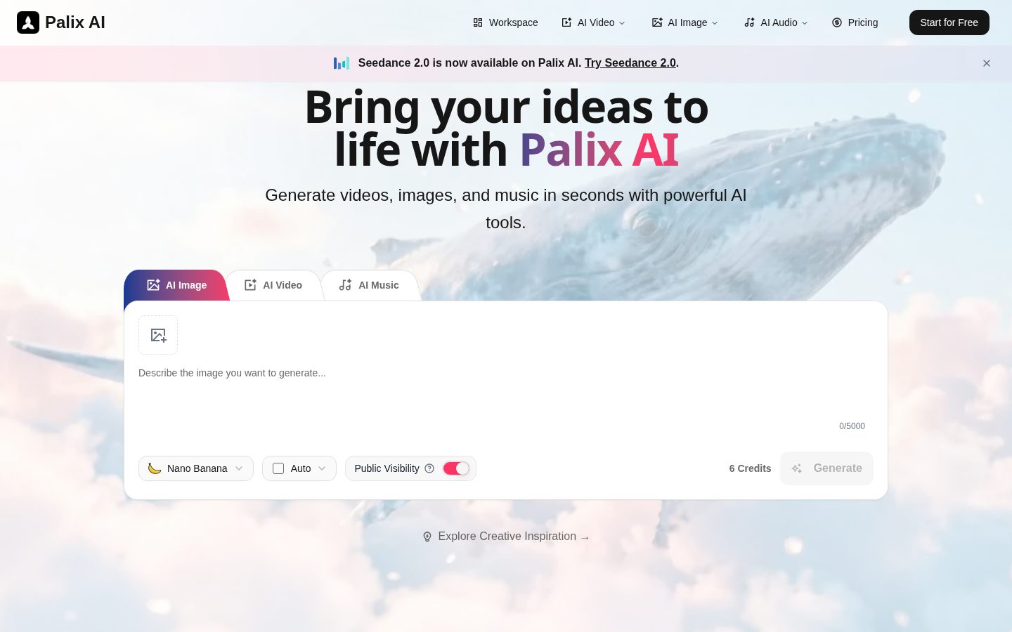 Palix AI Homepage