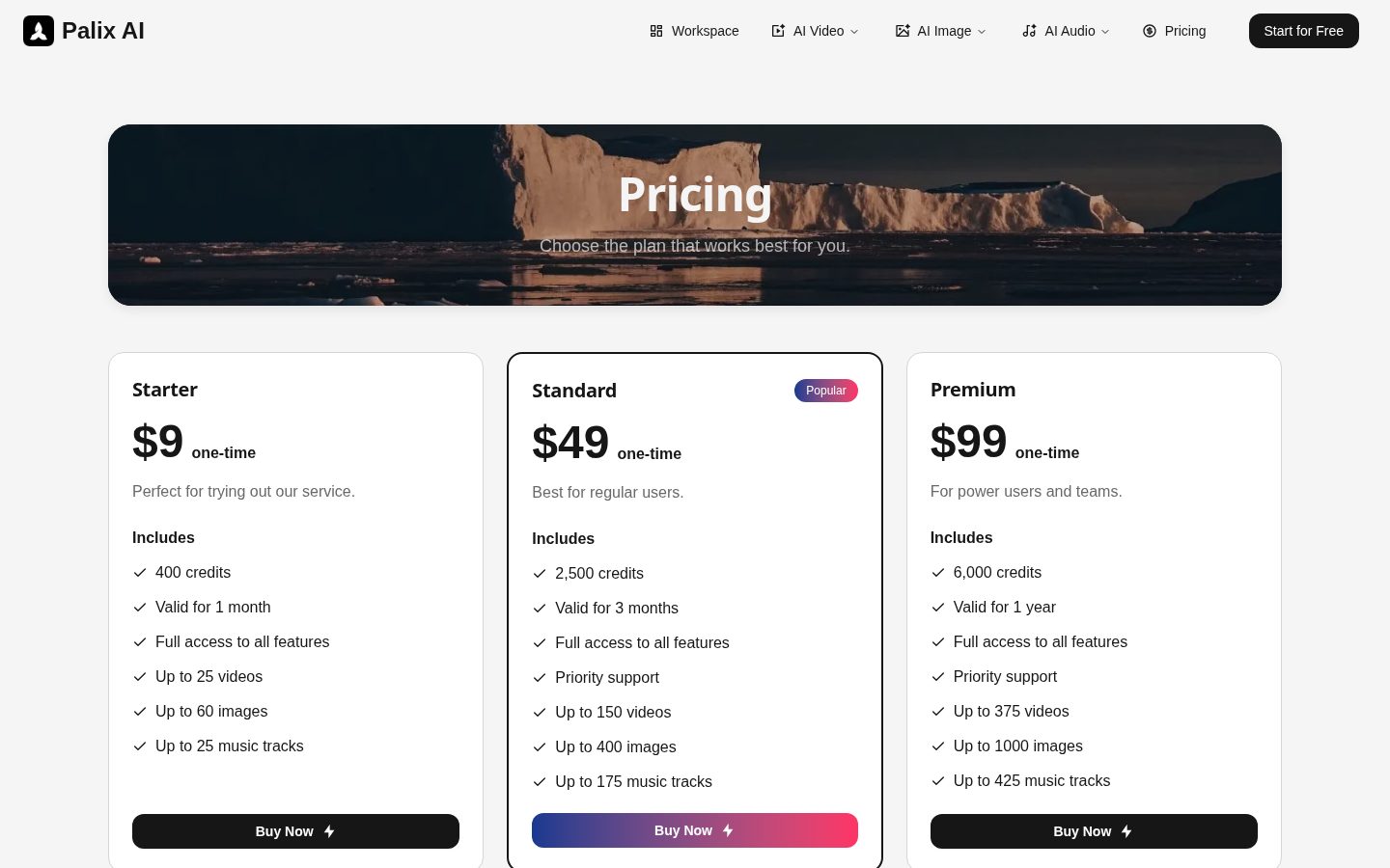 Palix AI Pricing
