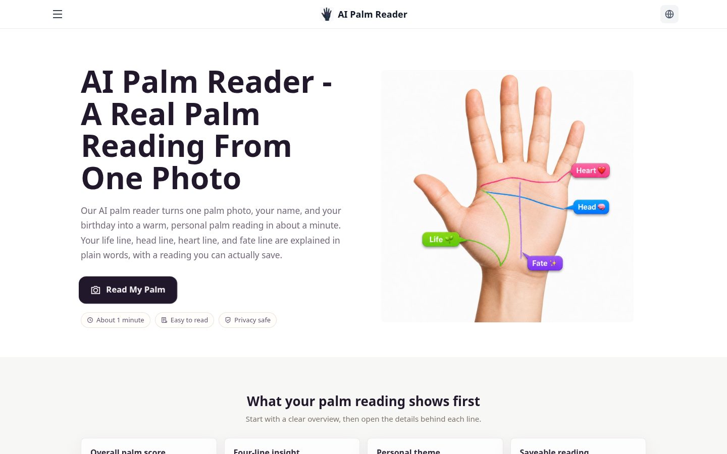 Palm Reader Homepage