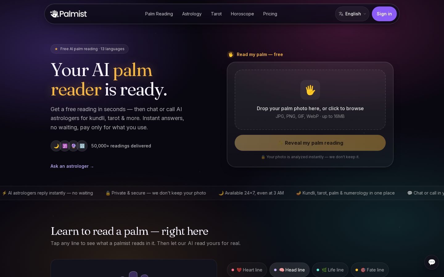 Palmist Homepage
