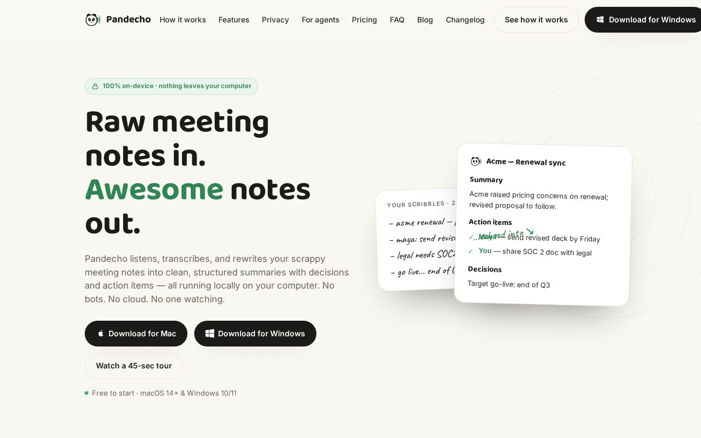 Pandecho Homepage