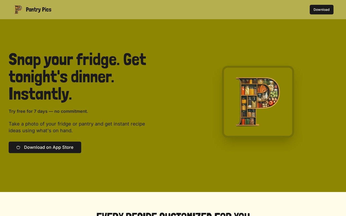 Pantry Pics Homepage
