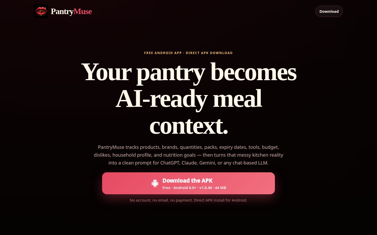 PantryMuse Homepage