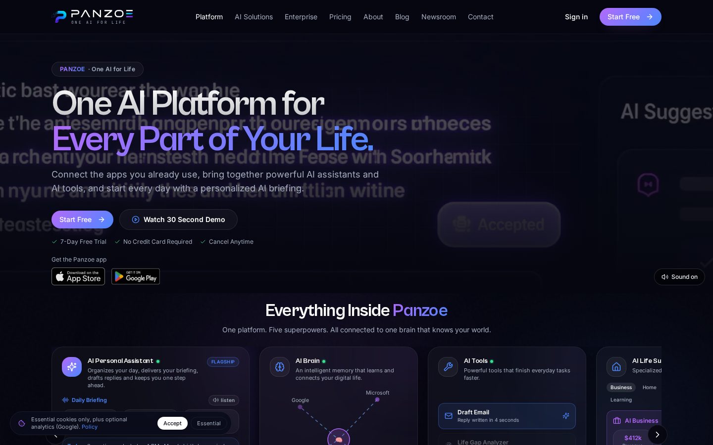 Panzoe Technologies Homepage