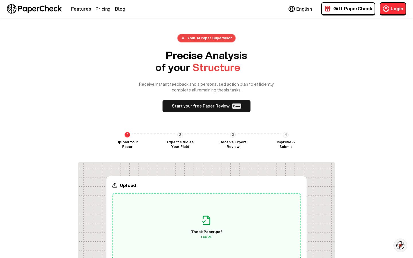 PaperCheck Homepage