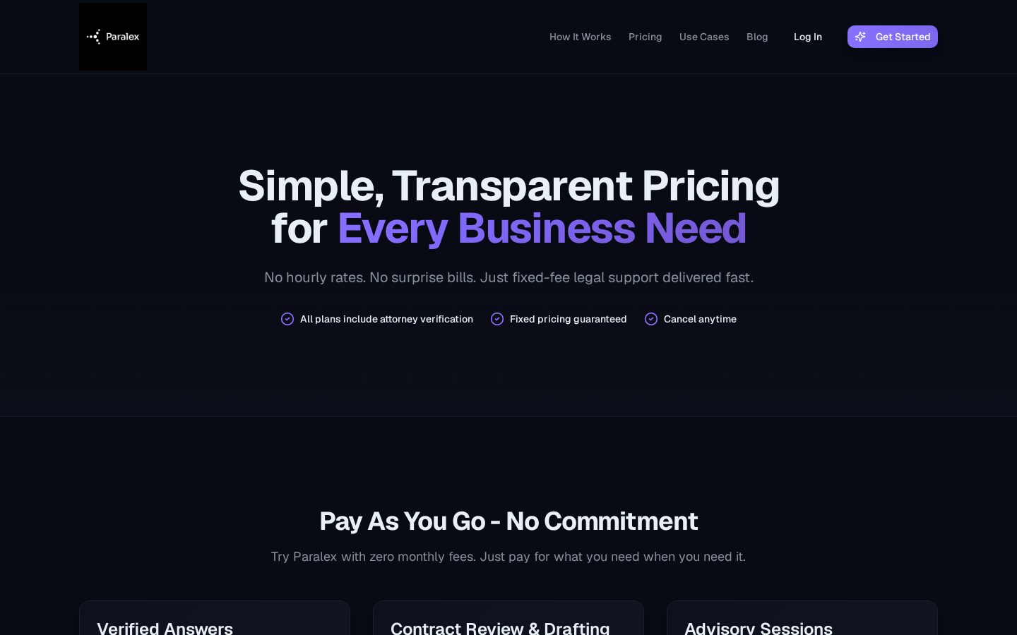 Paralex Pricing