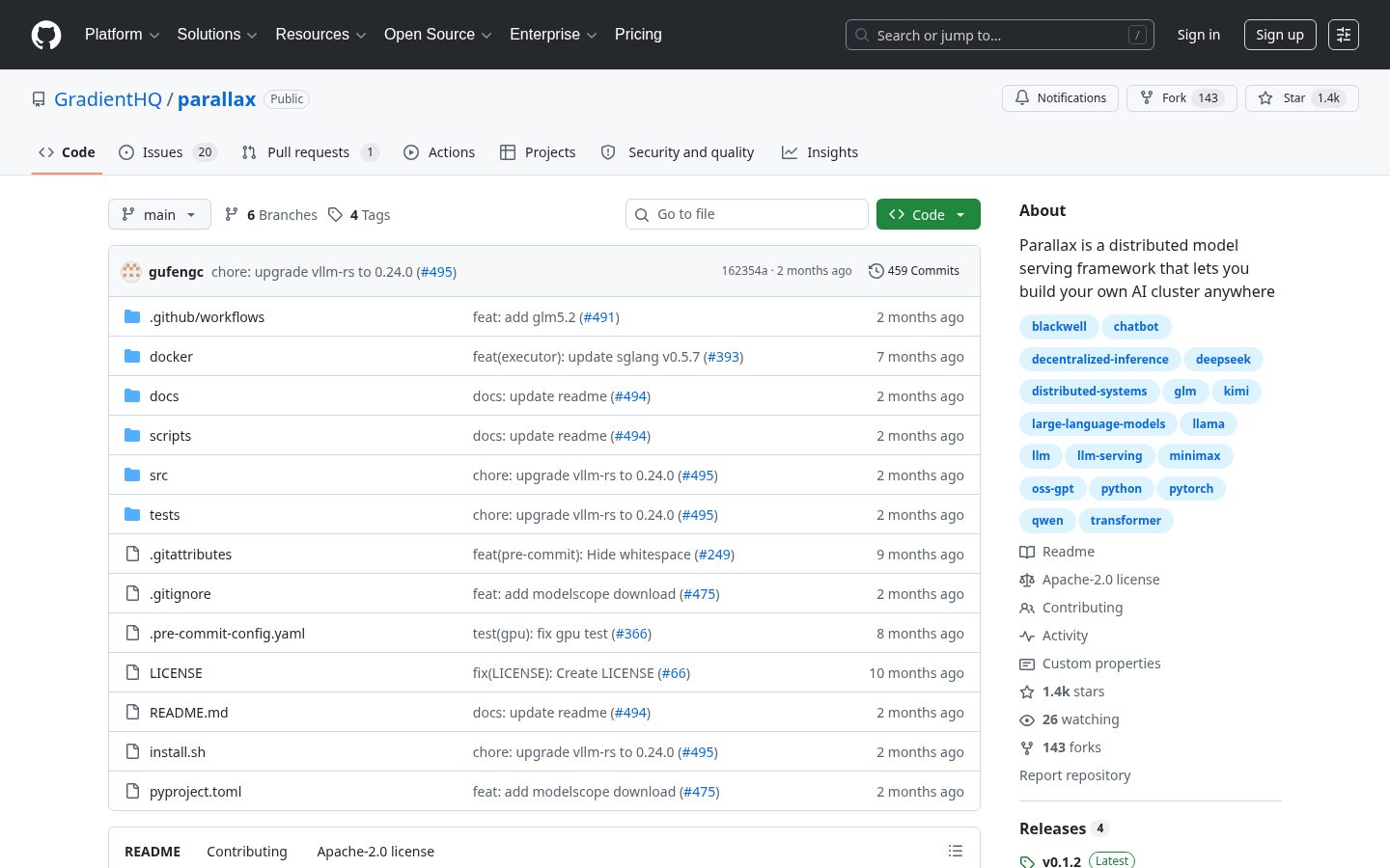 Parallax by Gradient Homepage