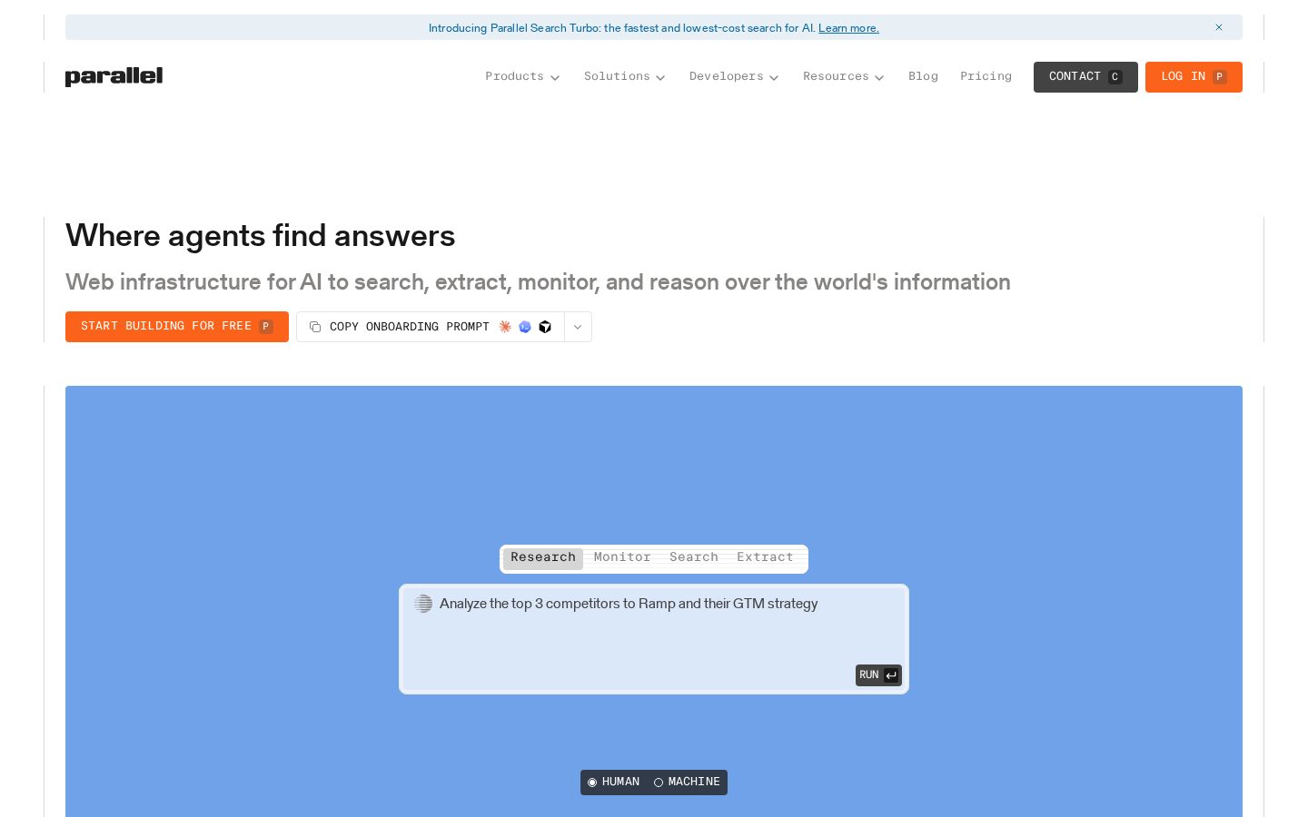 Parallel AI Homepage